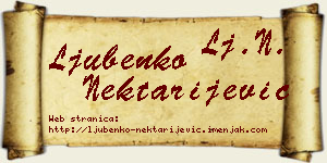 Ljubenko Nektarijević vizit kartica